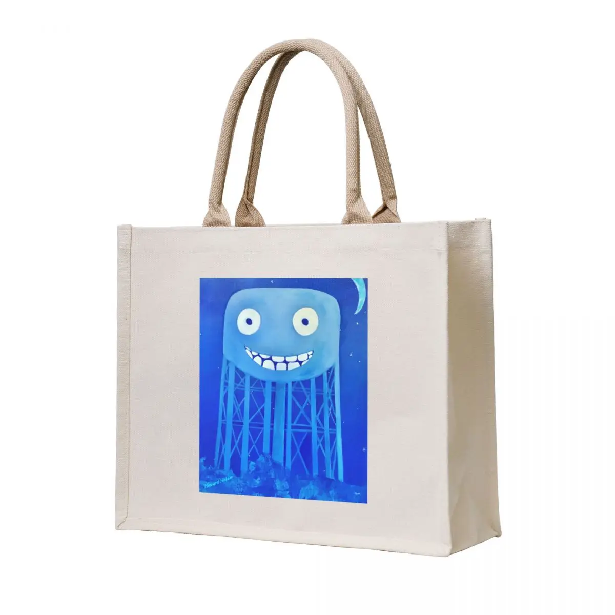 

Happy South Hedland Water tower Painting Tote Bag Gift bag shopper bags tote bag canvas hand