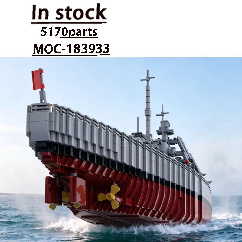 Ocean MOC-183933Naval Cruiser Sailing Military Cruise Ship Building Block Model5170parts Adult Birthday Custom ChristmasToy Gift