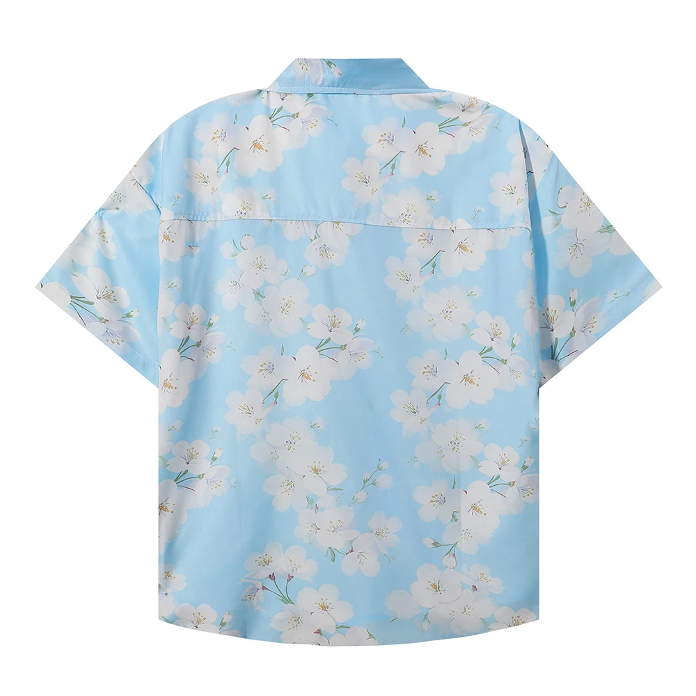 Floral Print Hawaiian Shirt 2026 Summer Shirts For Man Short Sleeve Y2k Beach Women Korean Popular Men‘s Clothing Oversize Tops