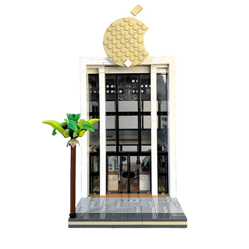 567 قطعة MOC متجر أبل وحدات بناء بديل نموذج بناء هدايا عيد الميلاد كتل لعبة العمارة لتقوم بها بنفسك الطوب عيد ميلاد الاطفال #4