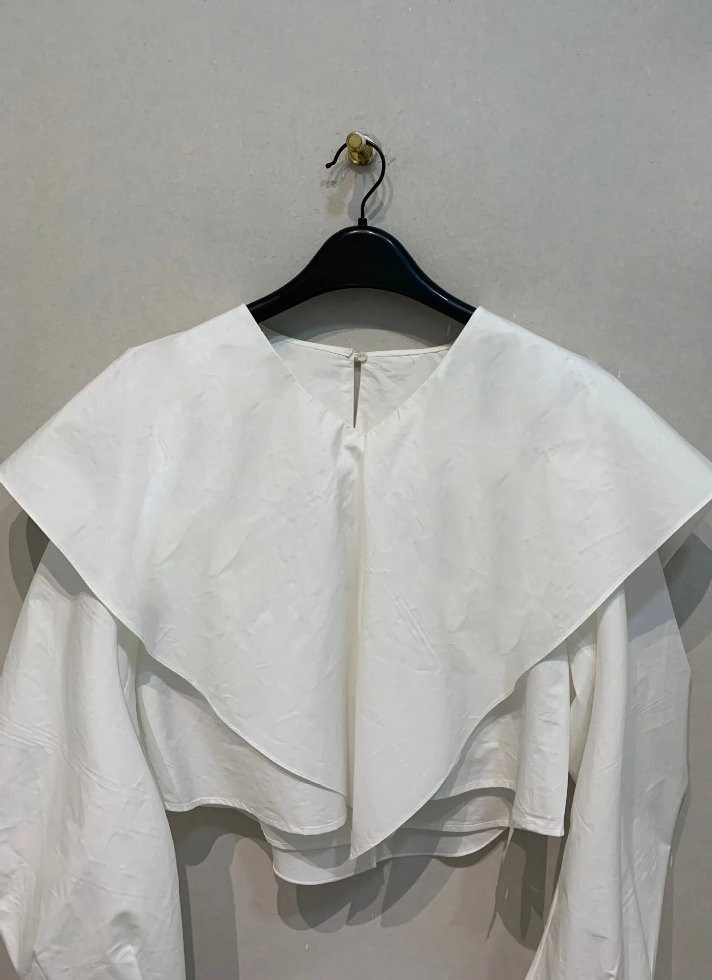 Camicia con colletto rovesciato Camicette francesi patchwork slim casual Nuova elegante moda Giappone Temperamento letterario Top corto allentato