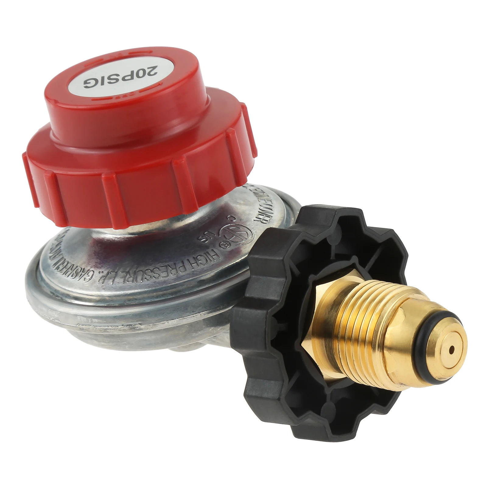 0-20Psi POL High Pressure Adjustable Propane Regulator Valve Kit for POL LP Tank Service Valve 5/16\