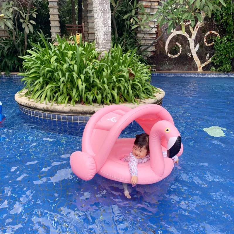 Summer Inflatable Flamingo Swan Pool Float Baby Swim Ring Water Hammock Swimming Float Pool Ring Seat For Kid Child Dropshipping