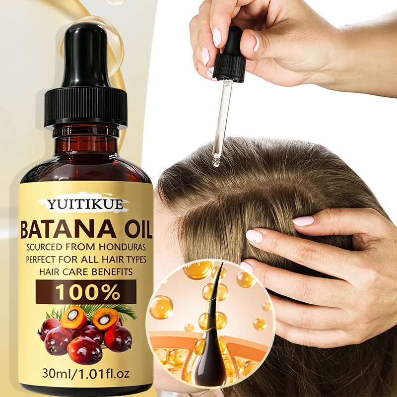 YUITIKUE 100% Pure Batana Oil 30ml Sourced From Honduras Natural Hair Care Oil for All Hair Types