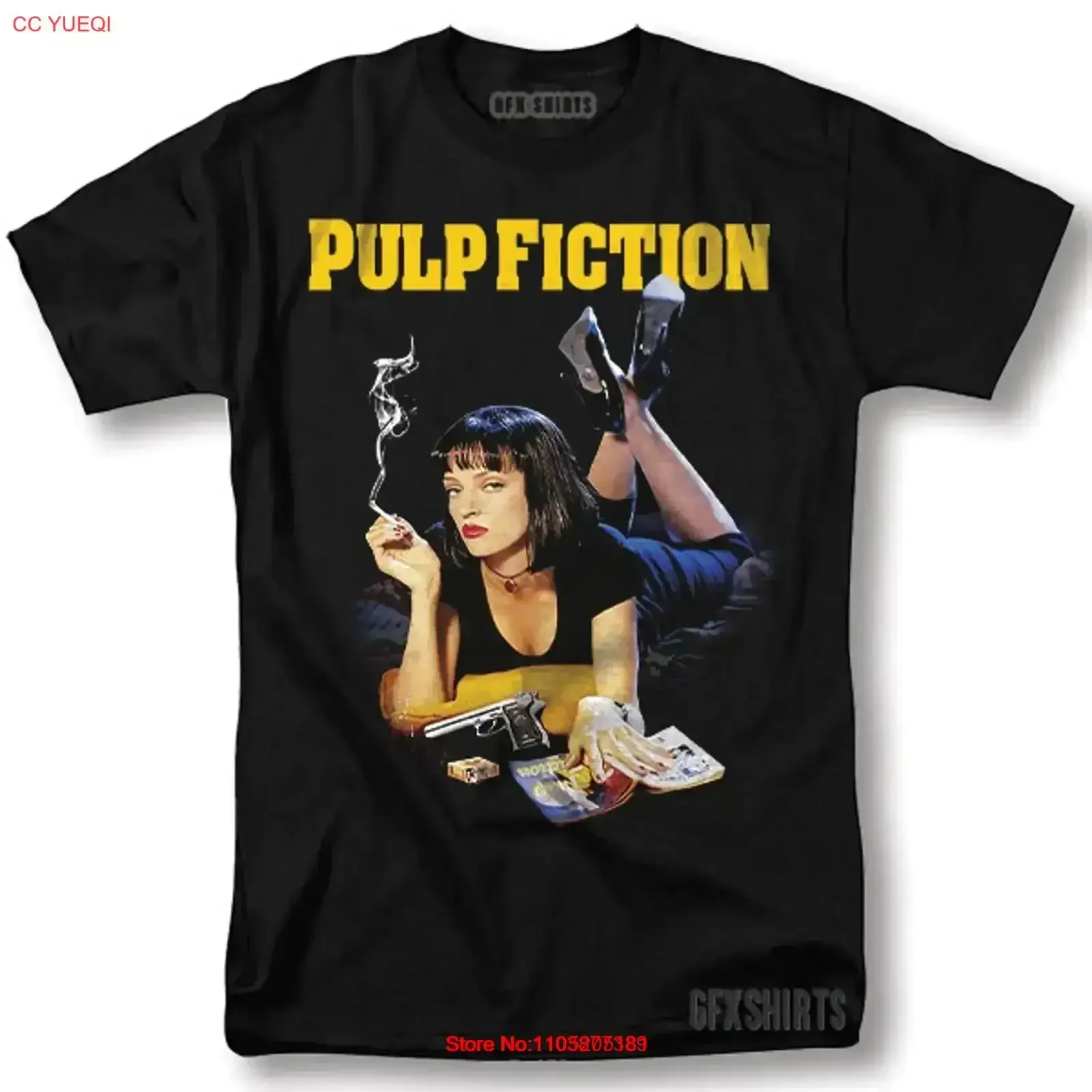 Pulp Fiction T Shirt Classic Movie Vintage Design Washed Versatile Comfortable streetwear graphic Breathable vintage Washed