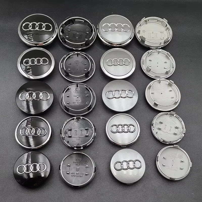 For Audi A1 A3 A4 A5 A6 A7 4pcs 60/61/68/69mm Car Wheel Center Hub Cap Rim Cover For Audi C7 C6 C5 B5 B6 B7 B8 B9 D3 Q3 Q5 Q7 TT