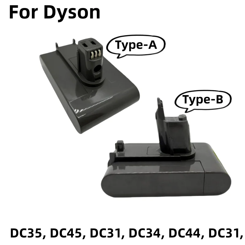 

9800mAh For Dyson vacuum cleaner series battery AB type suitable for DC35 DC45 DC31, DC34, DC44, DC31, Animal DC35 Animal, 22.2V