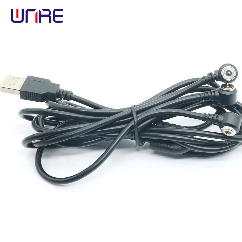 3 In 1 Connector Magnetic Cable Wire 1.4m Male Female 8mm Magnetic USB Cable