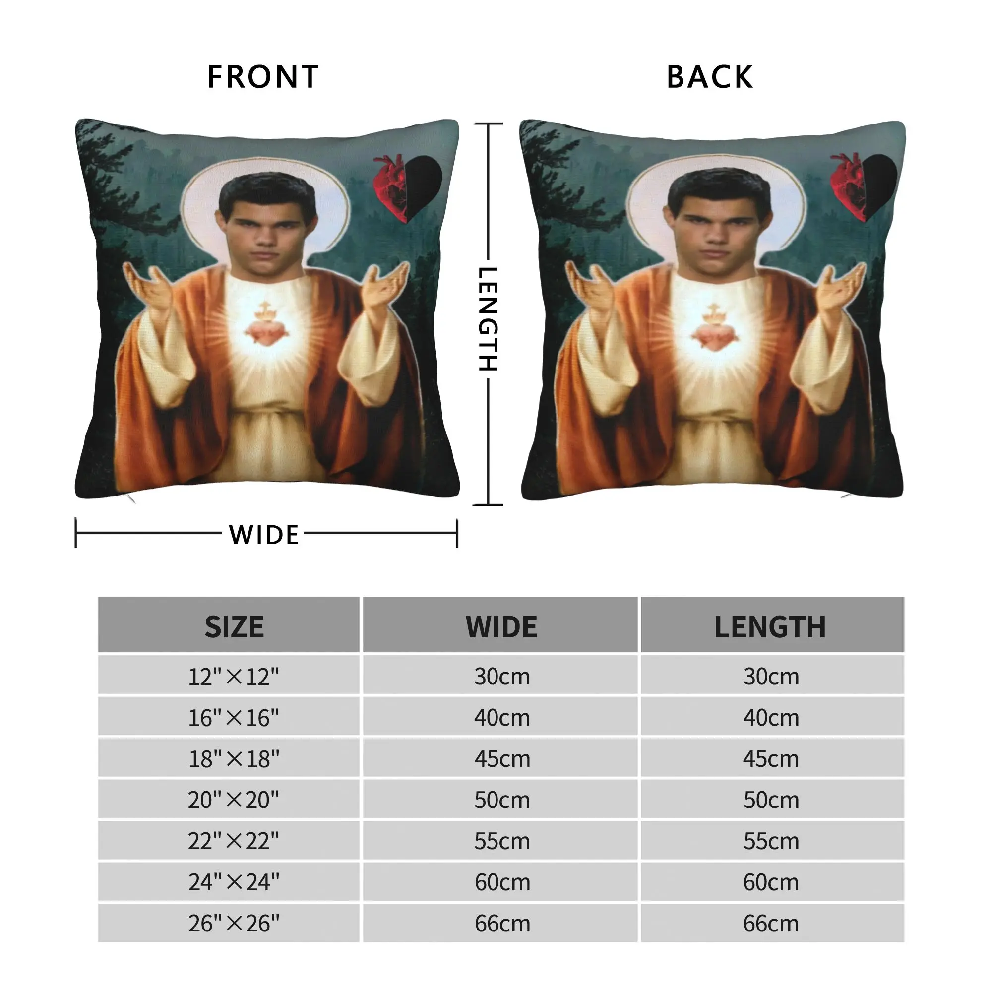 Pillow Cover Twilight Saga Edward Bella  Novelty Pillow Case For Sofa Couch Bed Living Room Pillowcases