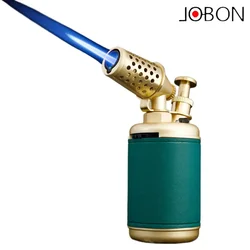 JOBON Adjustable Refillable Torch Lighter Blue Jet Turbo Flame BBQ Cooking Lighter Vintage Cigar Antique Fixed Flame Safety Lock