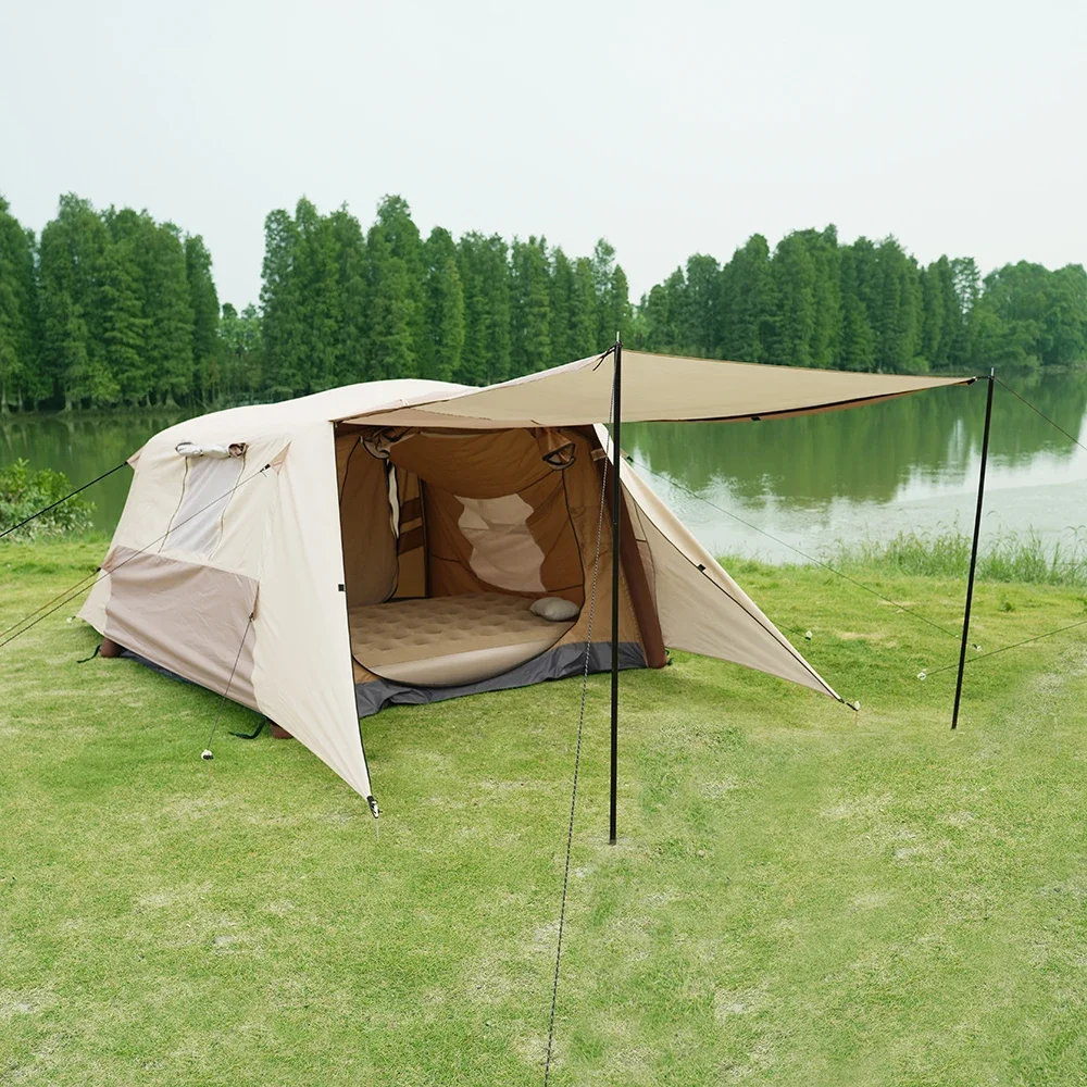 Hot Sale Fully Automatic Folding 3-5 Persons Inflatable Tent Custom Waterproof Outdoor Family Camping Tents With Pump