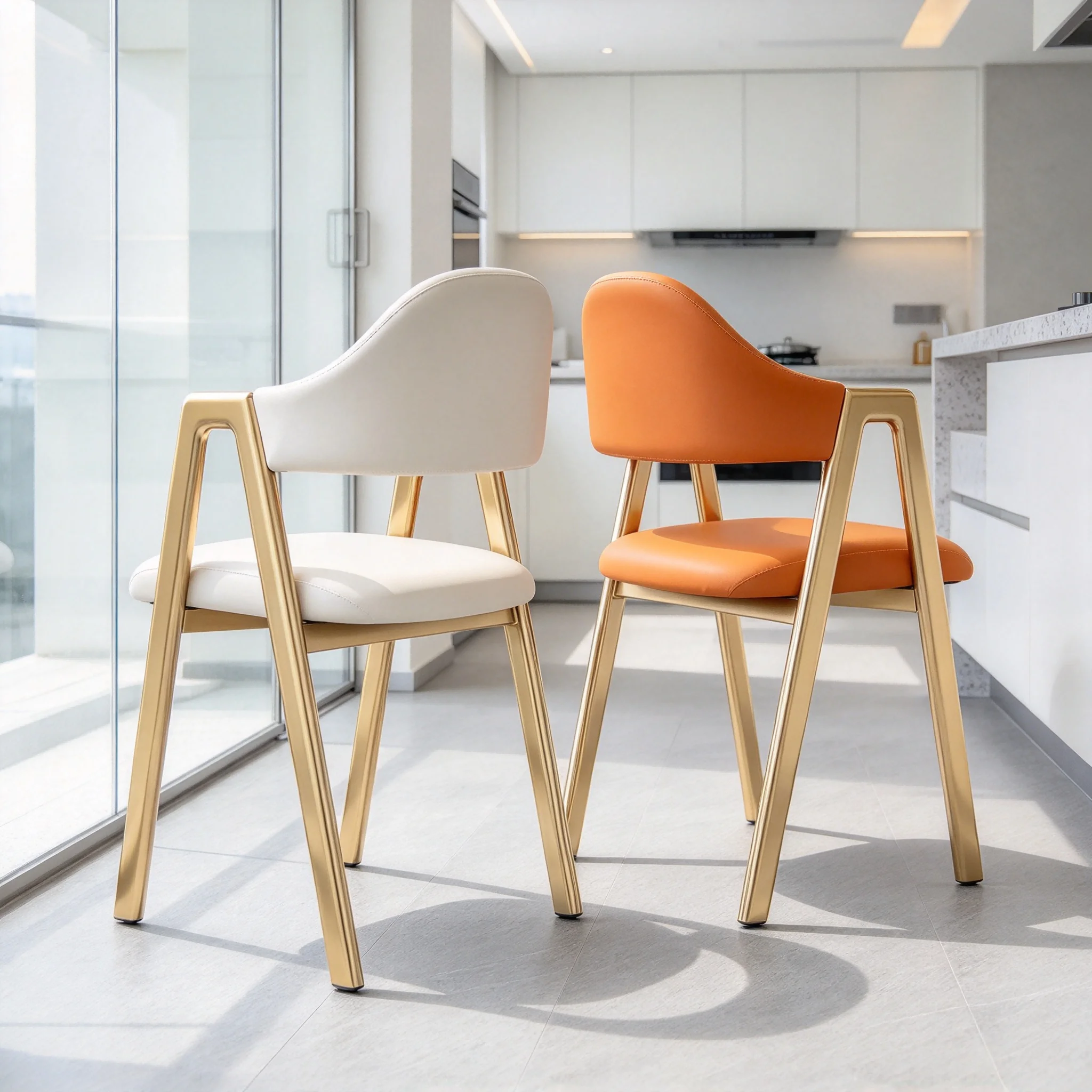 AOLIVIYA Bar Coffee Shop Hotel Backrest Chair Luxury Home Reception Stool Modern Leisure Restaurant Dining Chair