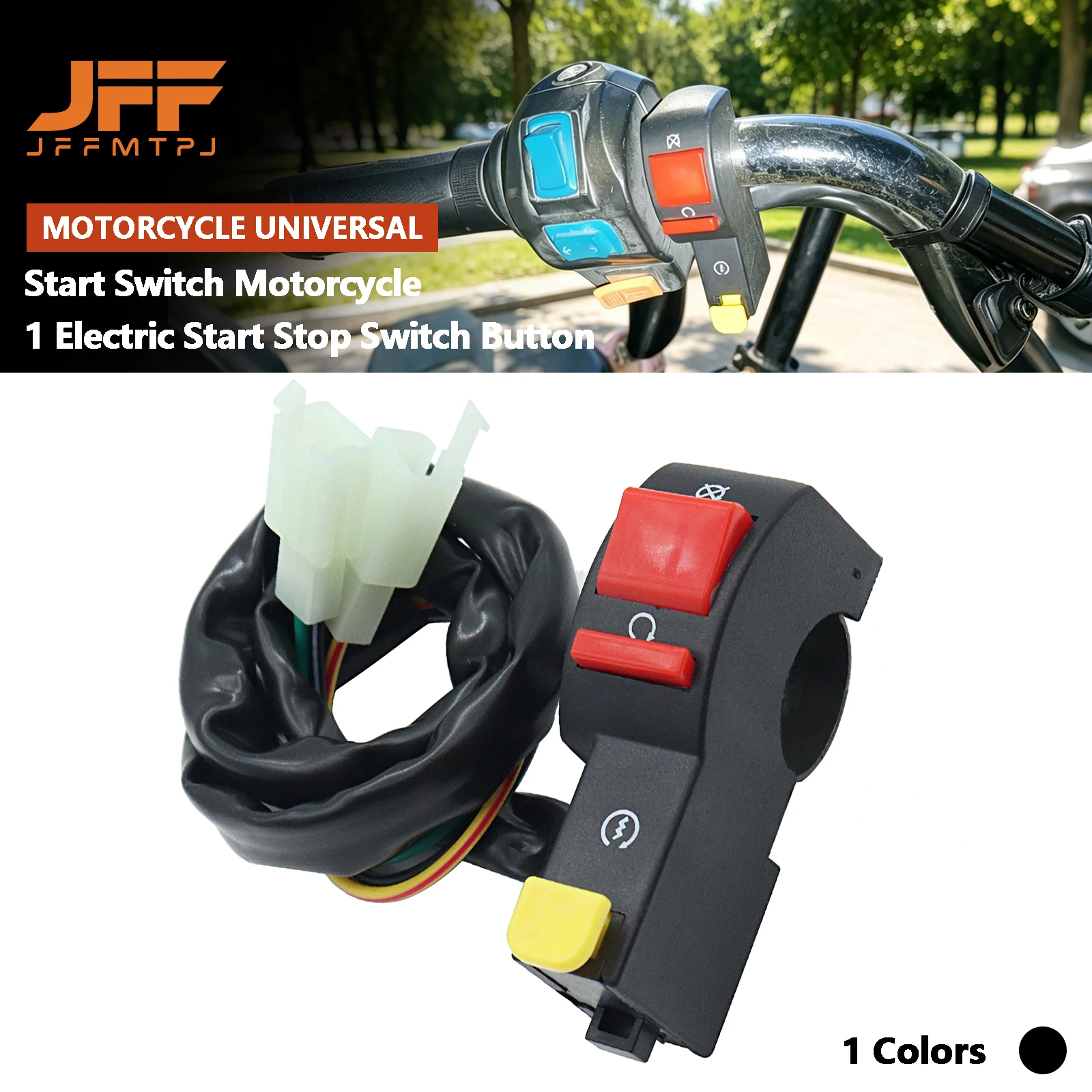 1pc Electric Start Stop On Off Button Kill Starter Switch Motorcycle Dirt ATV Quad Bike On-Off Toggle Switch Push-Button