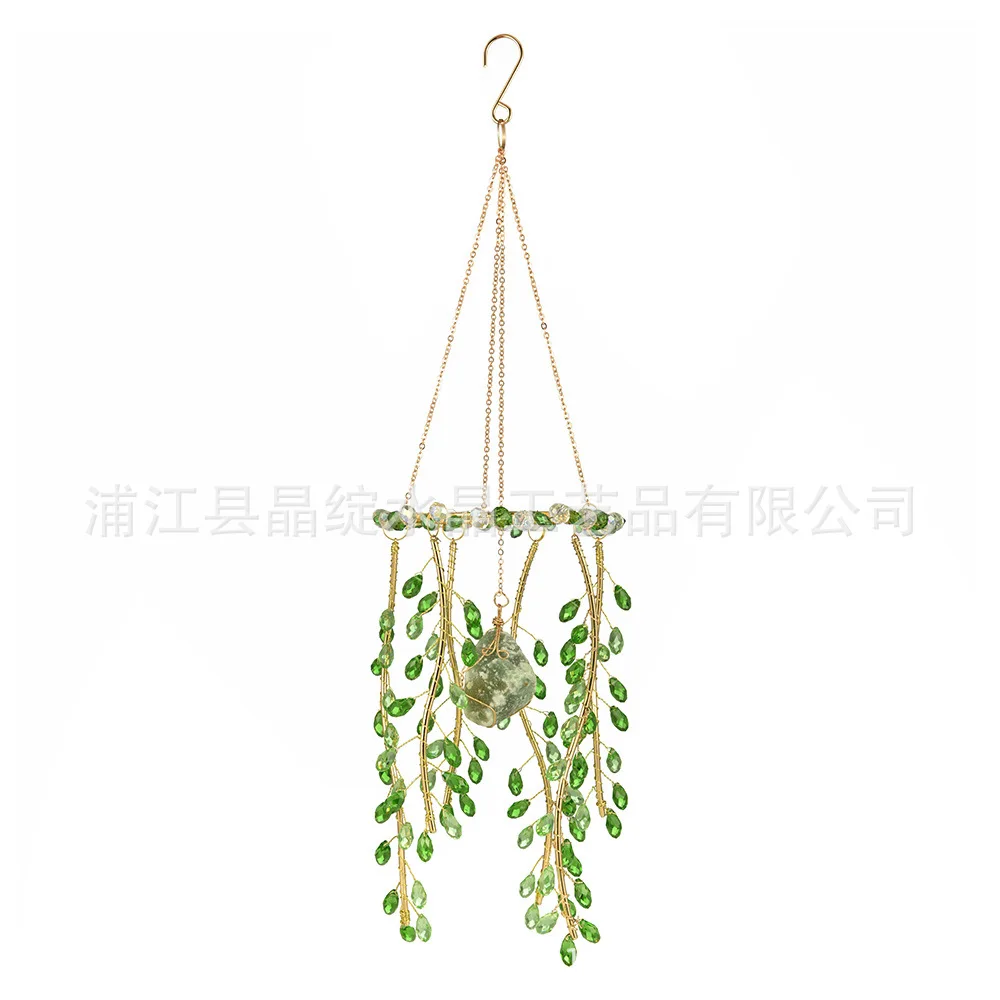 

ZML crystal plant natural crystal rough stone wind chime pendant crystal