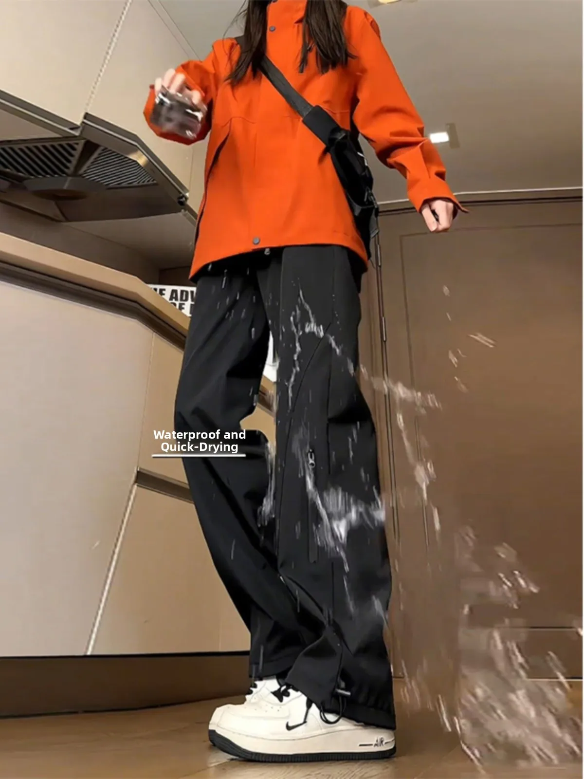 

American Sle Outdoor Cargo Pants Men's Winter Thiened Fce Waterproof Windproof Straight Leg Soldier Workwear Casual Tr...