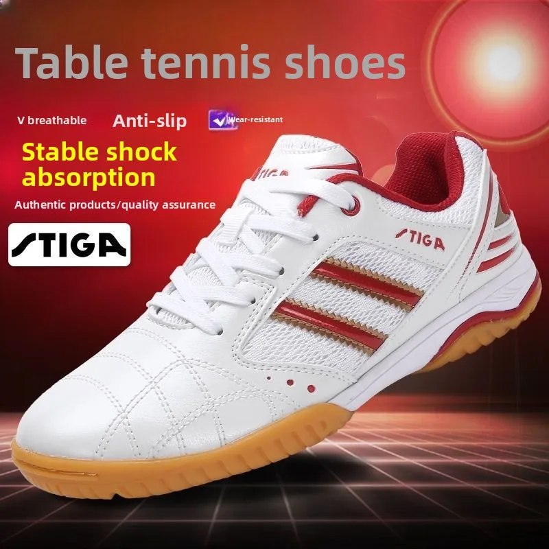 

STIGA table tennis men's and women's professional training non slip breathable rubber sole sports shoes