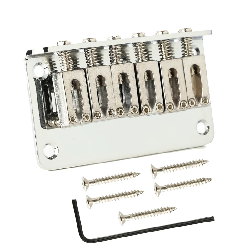 ABXH 6 سلسلة الغيتار السروج جسر مع مسامير استبدال جسر الغيتار الكروم للملحقات ، جسر تحميل الغيتار العلوي