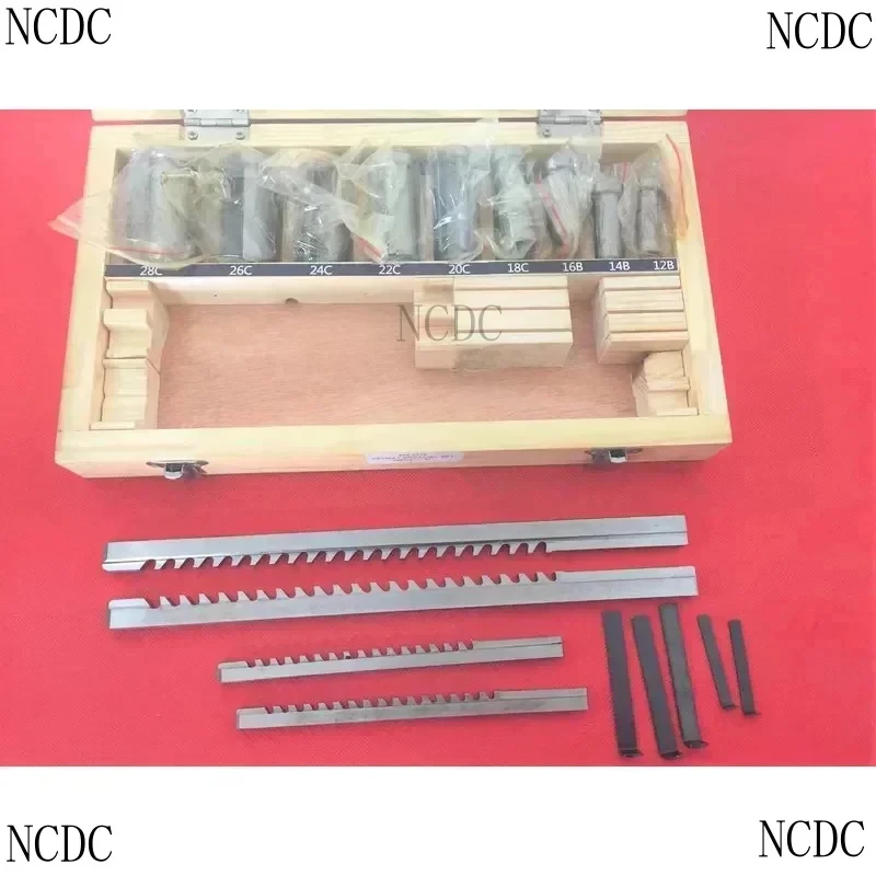 18Pcs HSS Metric Keyway Set 4/5/6/8Mm Broaches 12-28 Cutting Broach High Quality NE