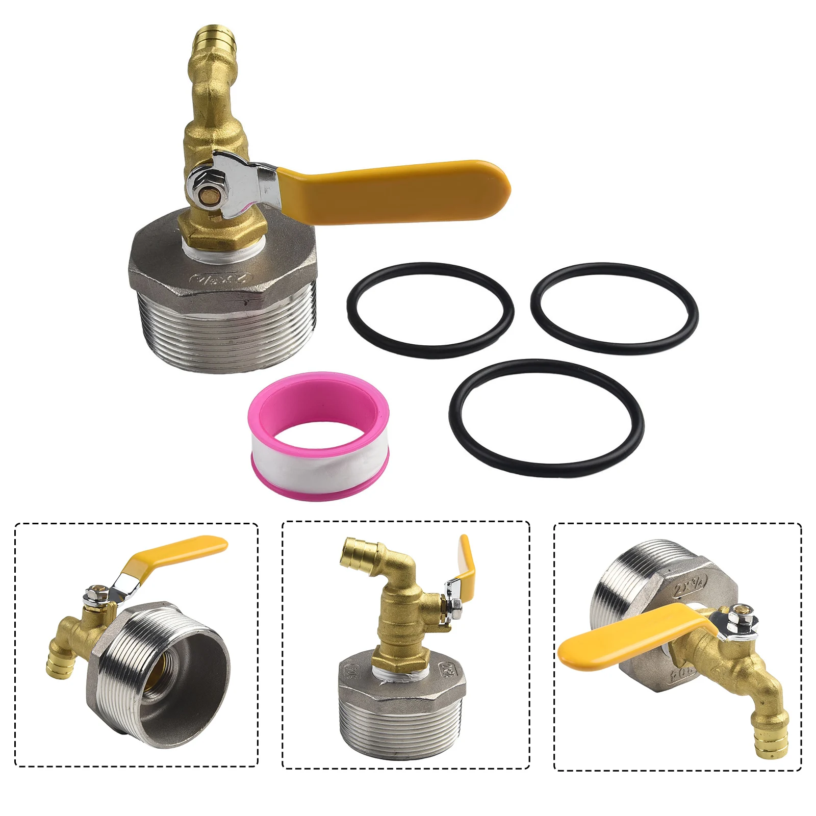 Stainless Steel D50 Outlet Valve Tap for Industrial For Oil Water Handling with DN50 Standard Interface Compatibility
