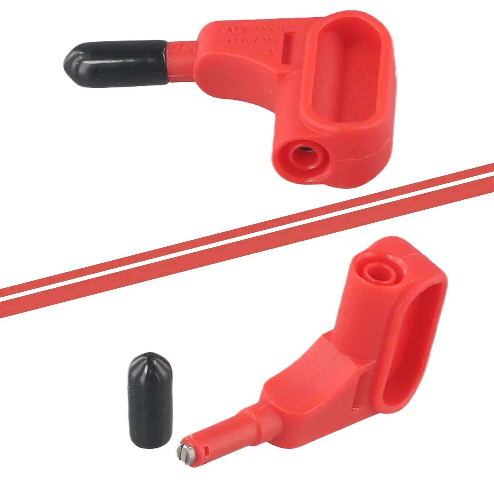 

Magnetic Banana Plug Multimeter Head 4mm CAT III 500/1000V Nickel Plated Brass Versatile Solder-Free Connections