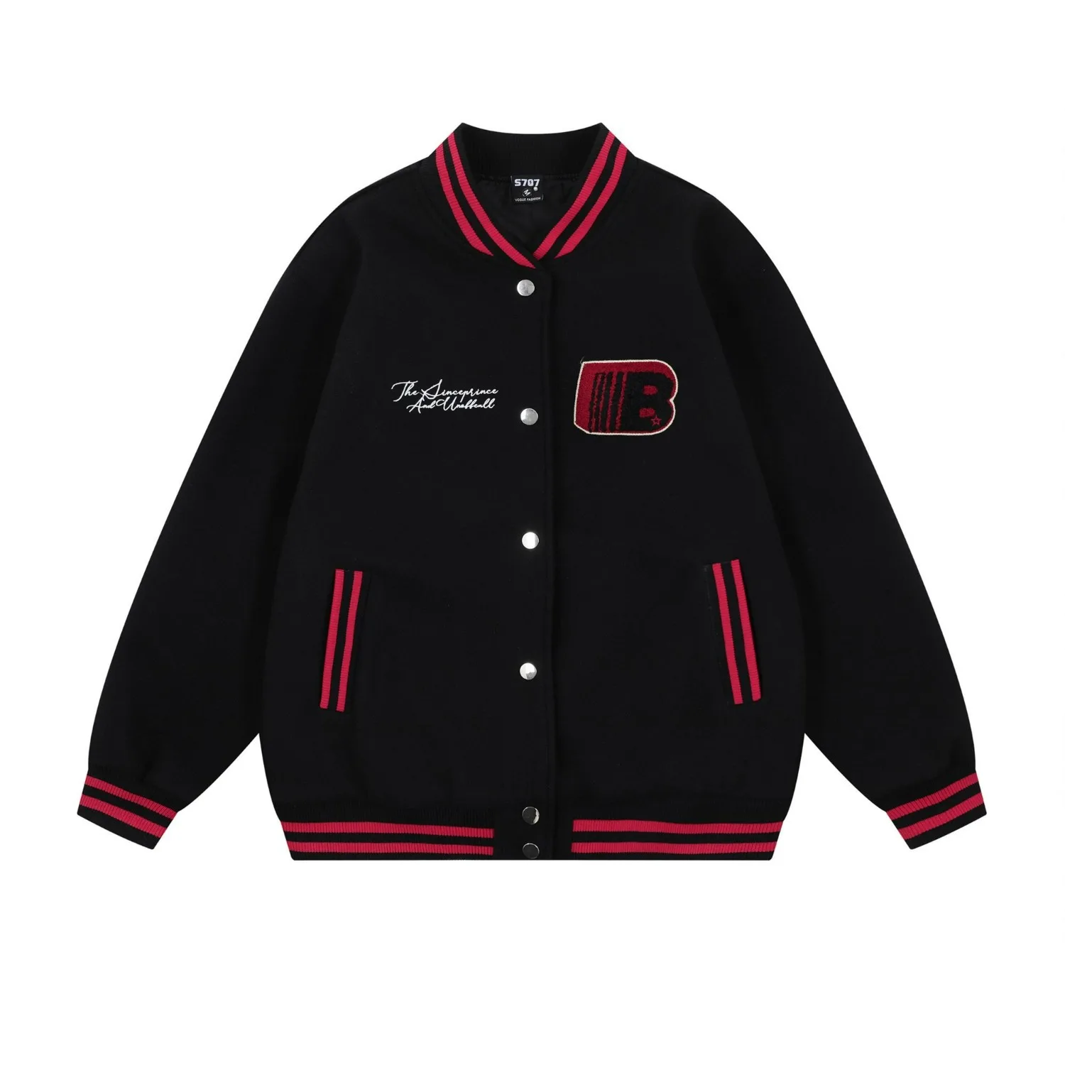 

Loose-fit Men's Baseball Jacket American Style Couple Costume Spring Autumn For Men Trendy Brand Casual Scene Top