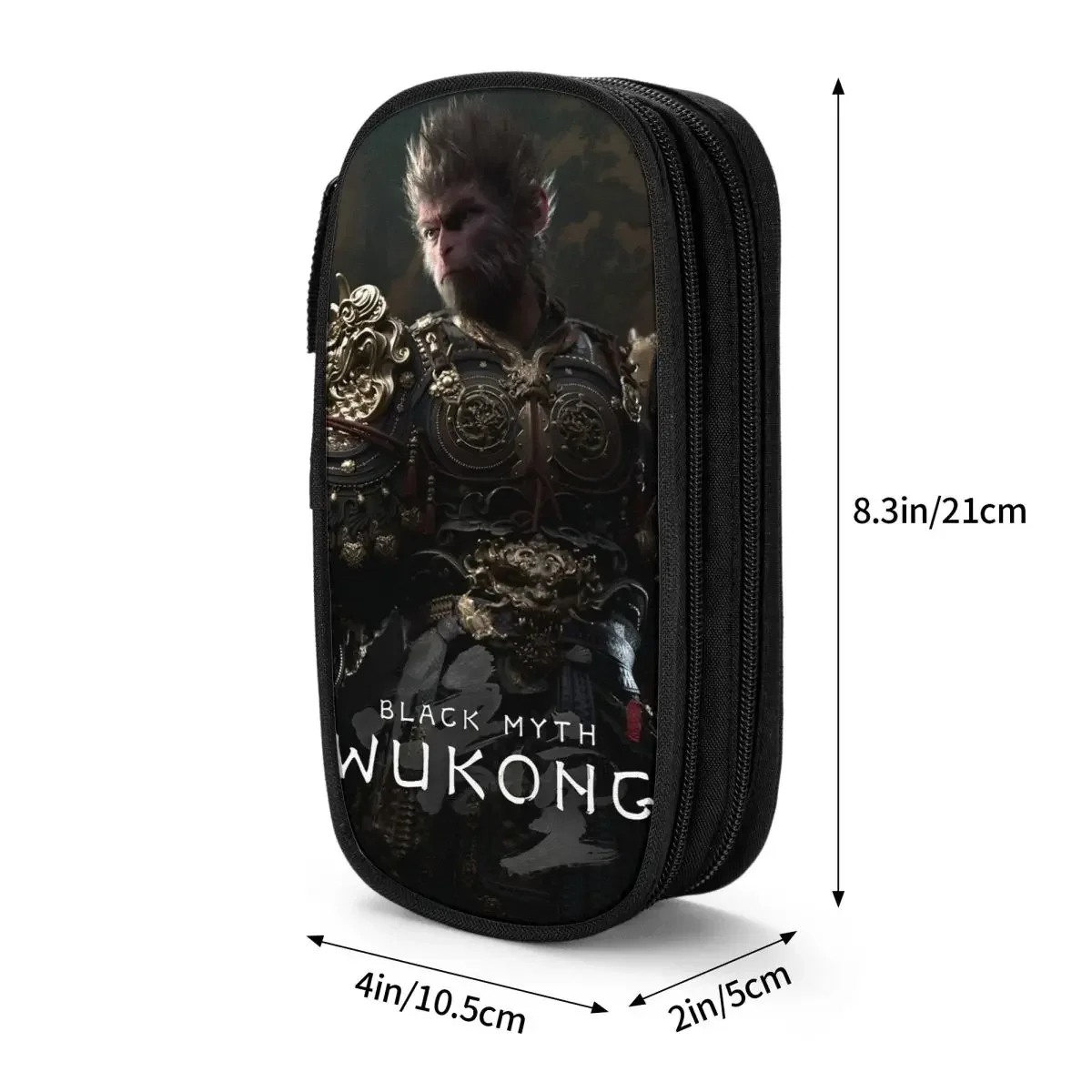 Black Myth Wukong Mythology Game Pencil Cases Pen Box Bag Girls Boys Large Storage School Supplies Gift Pencilcases