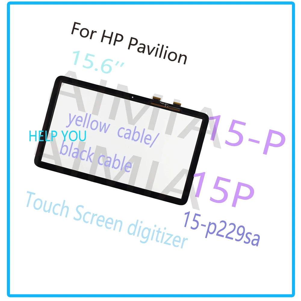 

Tested 15.6" touch for hp pavilion 15-p touch screen 15-p229sa 15p series touch screen digitizer glass outer panel repair parts