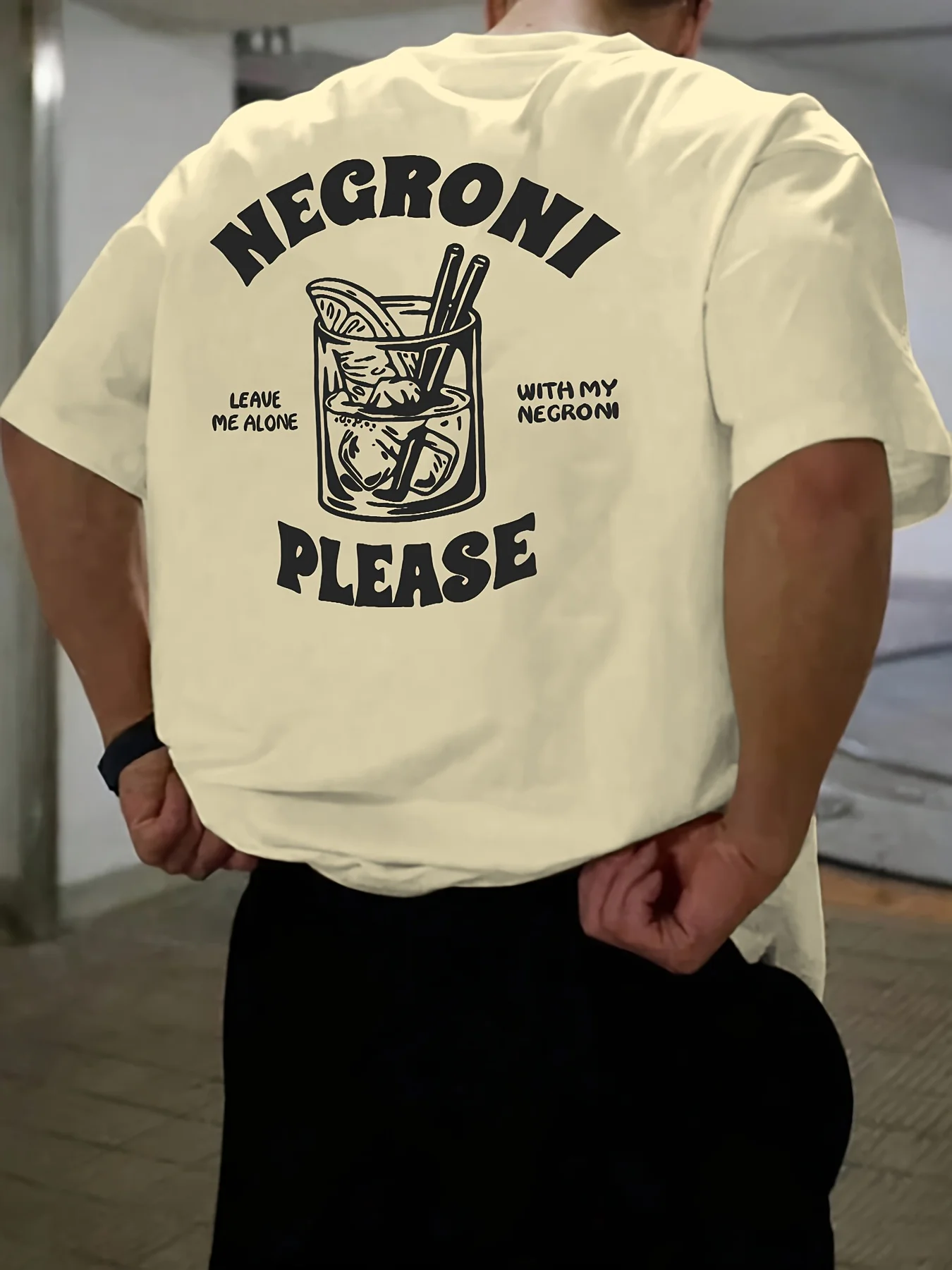 Men's summer 100% pure cotton fashionable casual sports loose cocktail graphic print round neck short sleeved T-shirt top