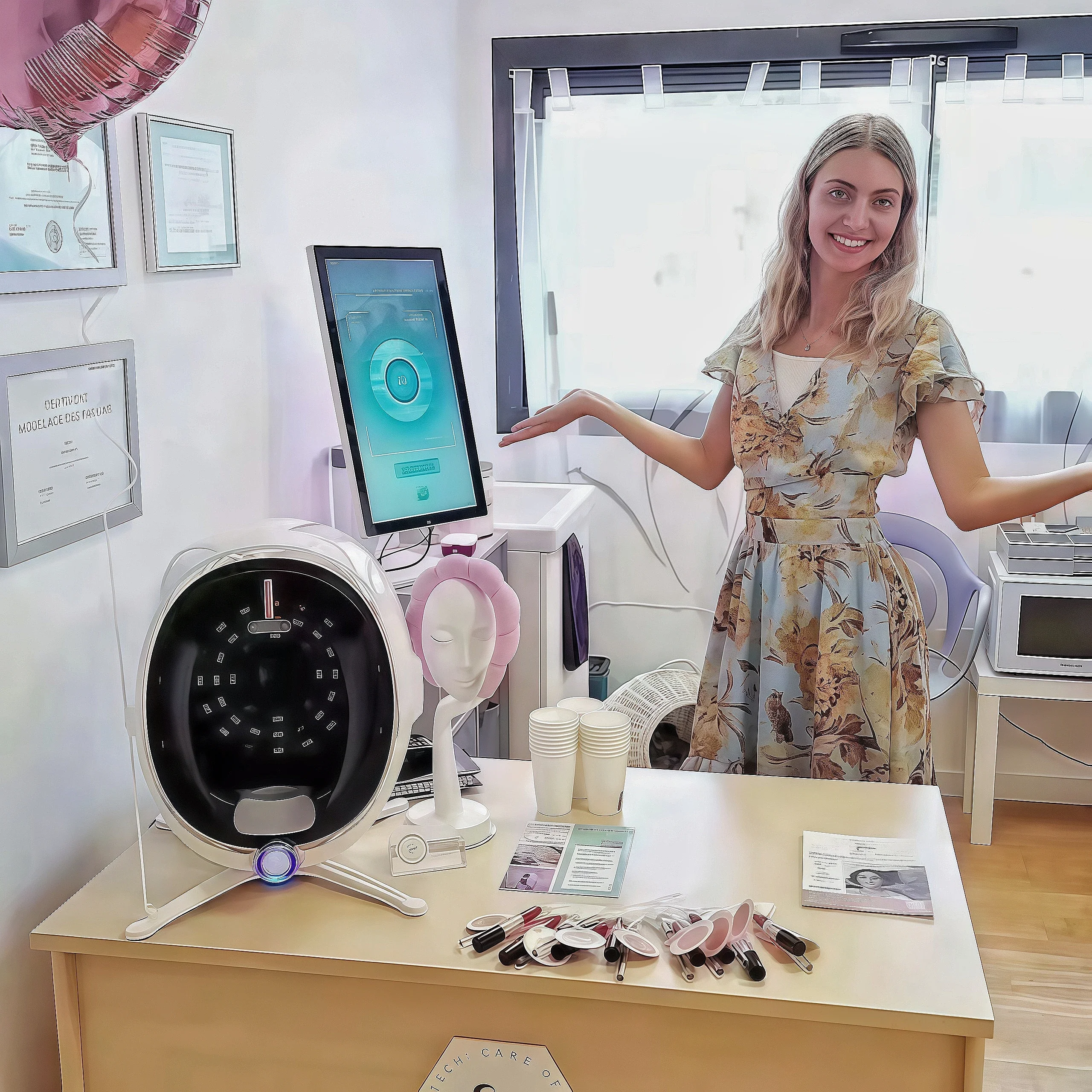 Facial AI Skin Scanner Analyzer 3D Facial Skin Analyzer Machine Skin Tester Facial Analyze Equipment Salon