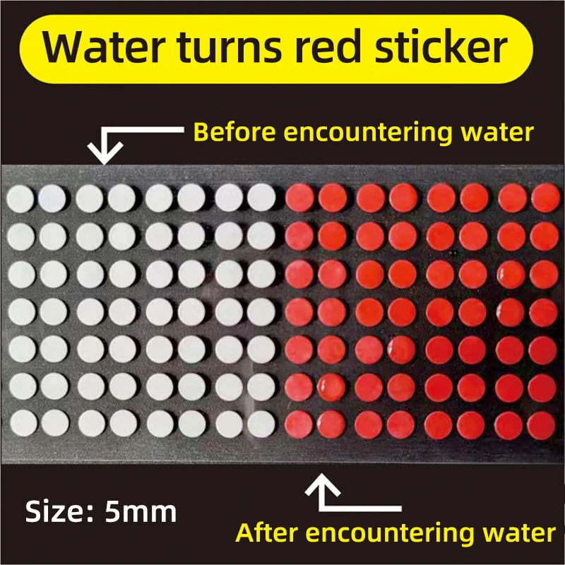 10000PCS Waterproof label that turns red in water warranty Waterproof label Waterproof label round discoloration material