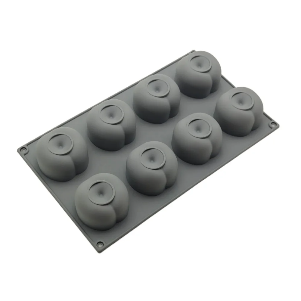 8 Hole Round Cherry Shape Silicone Mousse Cake Mold Cartoon Series French Dessert Mould DIY Jelly Pudding Chocolate Baking Tools