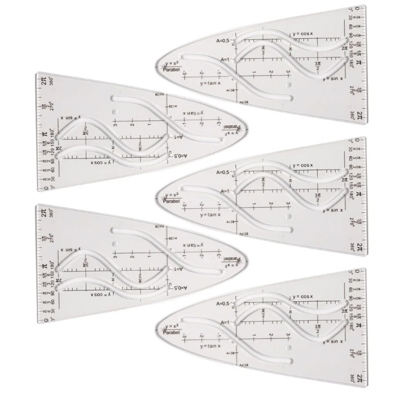 Parabolic Stencil Parabolic Template Parabola Ruler การวาดภาพ Parabolic Template เครื่องมือวัด ร่างไม้บรรทัดสำหรับนักเรียน