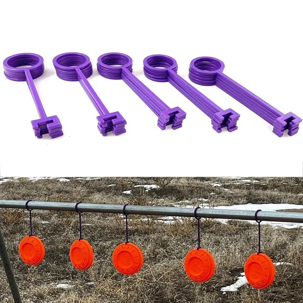 10 PCS Purple Clay Target Holder ABS Quality Shooting Target Holder N Hook 5.5INCH Clay Pigeon Hooks Shooting Practice Work