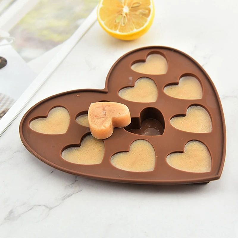 Nuevo 3 uds moldes de silicona con forma de corazón para hacer Chocolate, gelatina, pudín y jabón hecho a mano, moldes cuadrados de hielo con forma de corazón para verano