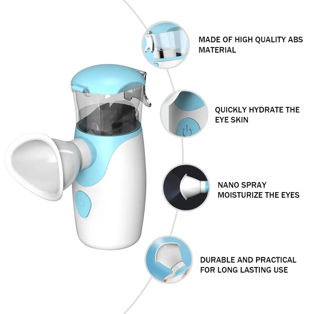 1 セットアイスチーマーナノケアデバイスクールミストスプレーポータブル水分補給ドライアイ緩和スキンケアツール