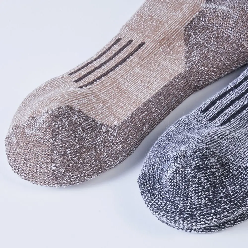 Gemütliche, atmungsaktive Socken aus Merinowolle, rutschfest, weich, lässig, Thermostrümpfe, feuchtigkeitsableitend, verdickte Herren-Stiefelsocken für den Winter
