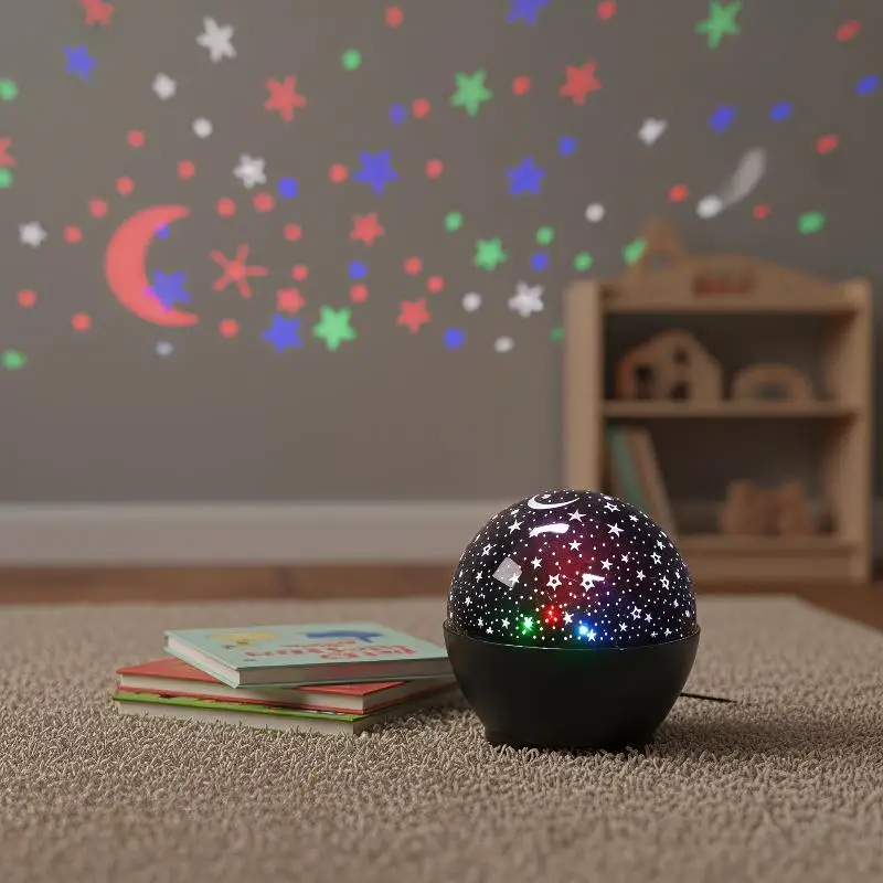 USB LED Galaxy Star Projector Auto Color Changing Starry Sky Night Light for Game Room Home Bar Decoration