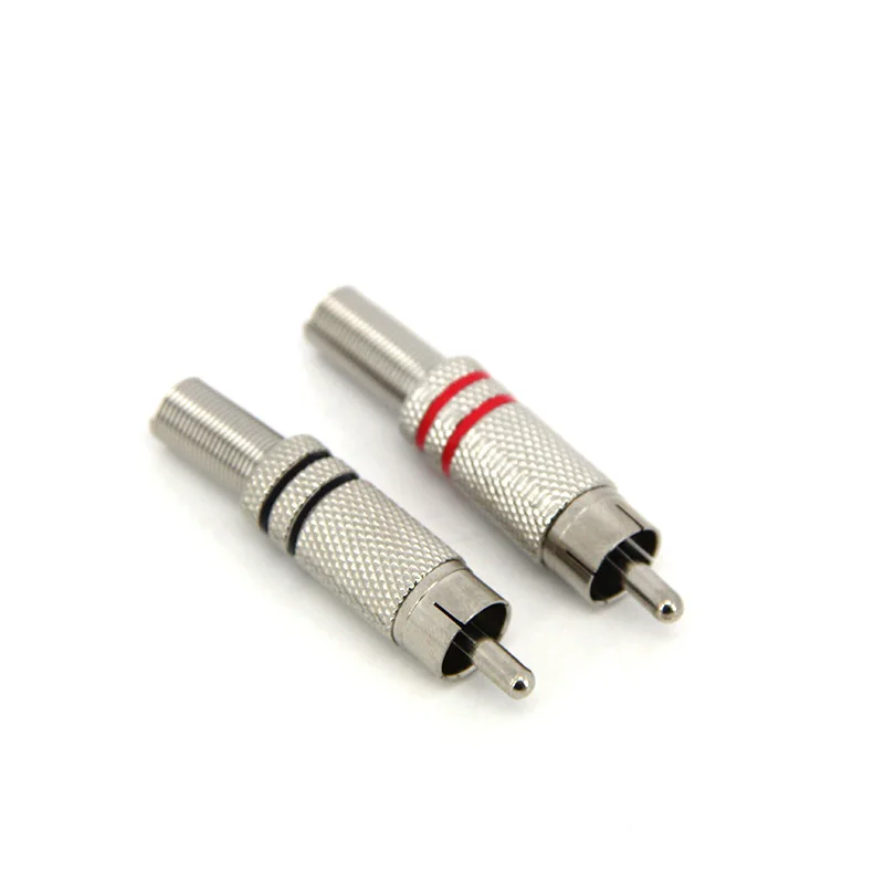 Musical RCA male Sound Silver Plated HIFI Audio Plug Connector Terminal High Quality Speaker Audio Male Connector B4