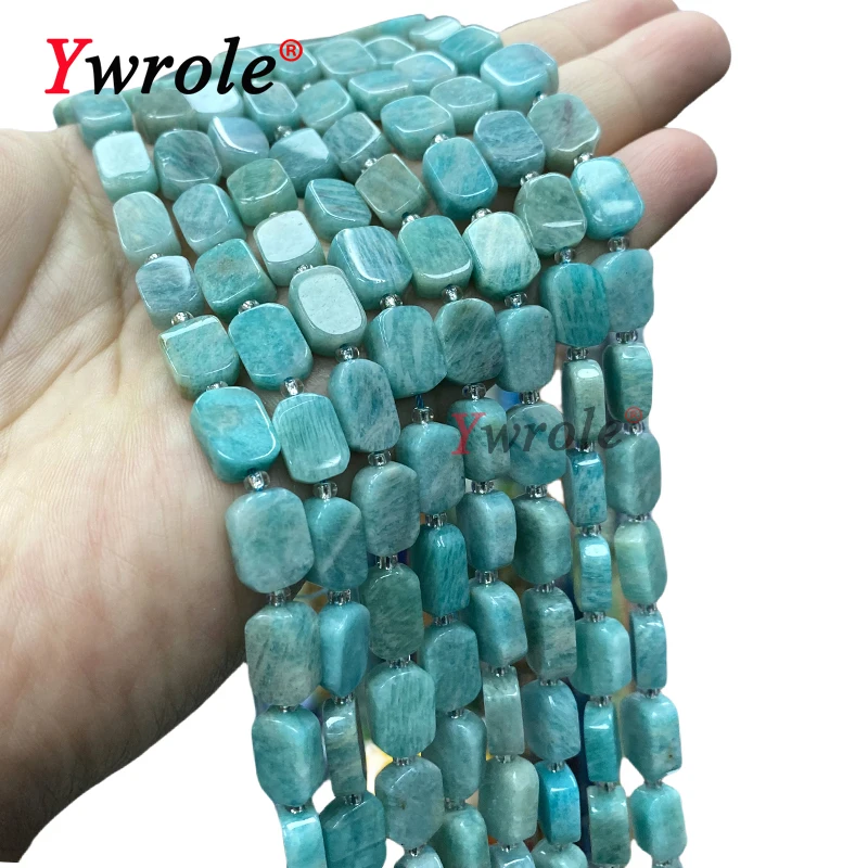 8x12MM Rectangle Natural Stone Amazonite Loose Spacer Beads for Jewelry Making Diy Bracelets Earrings Accessories Charms