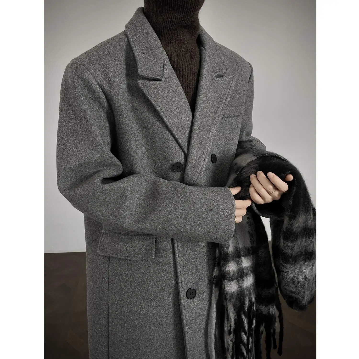 

Wool Blend Jacket Man Autumn Mens Old Money Elegant Formal Business Office Work Professional Meeting Party Evening Occasion Cool
