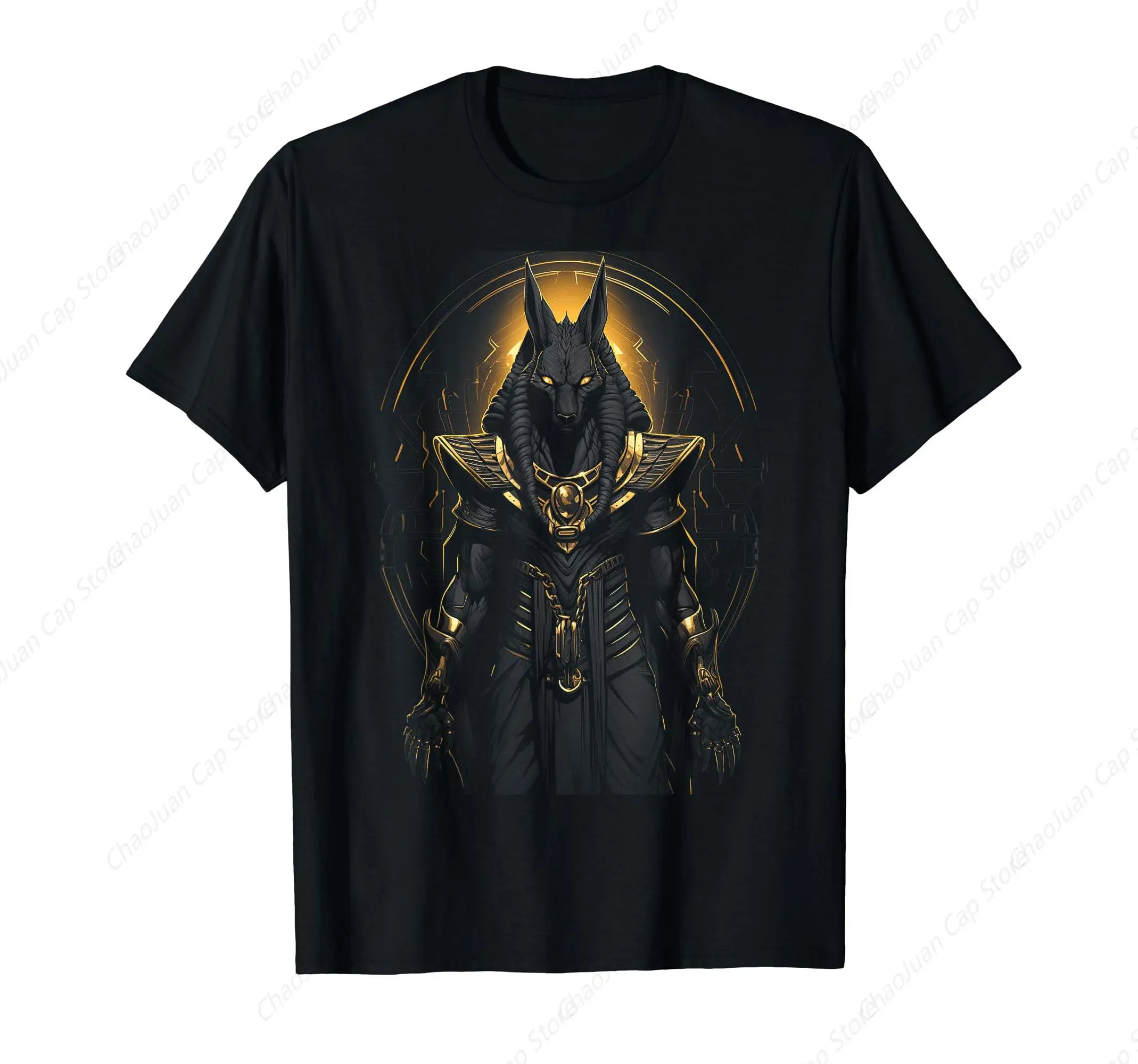 Anubis God Pharao Mythology T-Shirt Vintage Tee T-Shirts Cotton New Arrival Tops