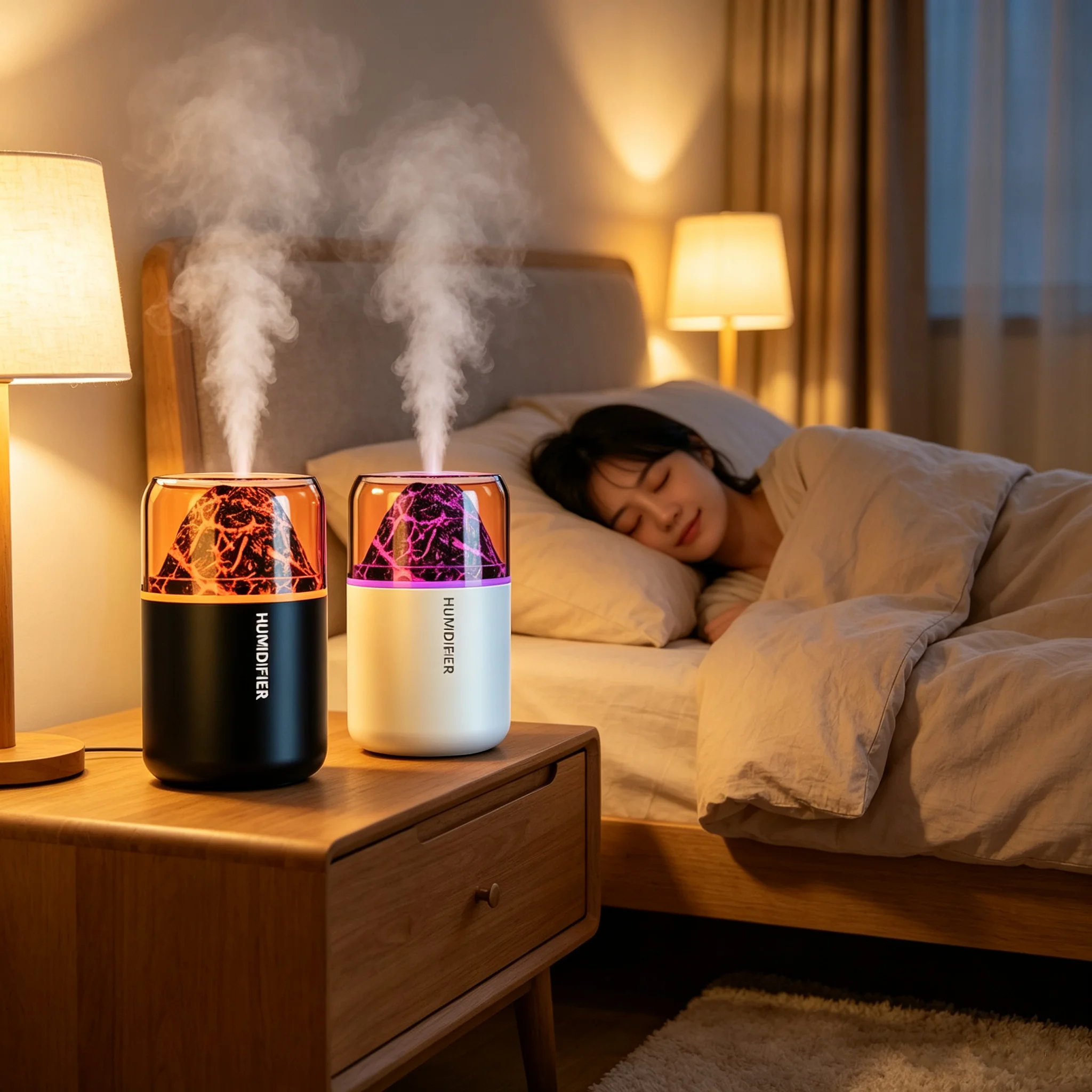 New 180ml Car Air Humidifier With Color Night Light Small Silent Humidifier Air Freshener Home Aroma Machine Fragrance Diffuser