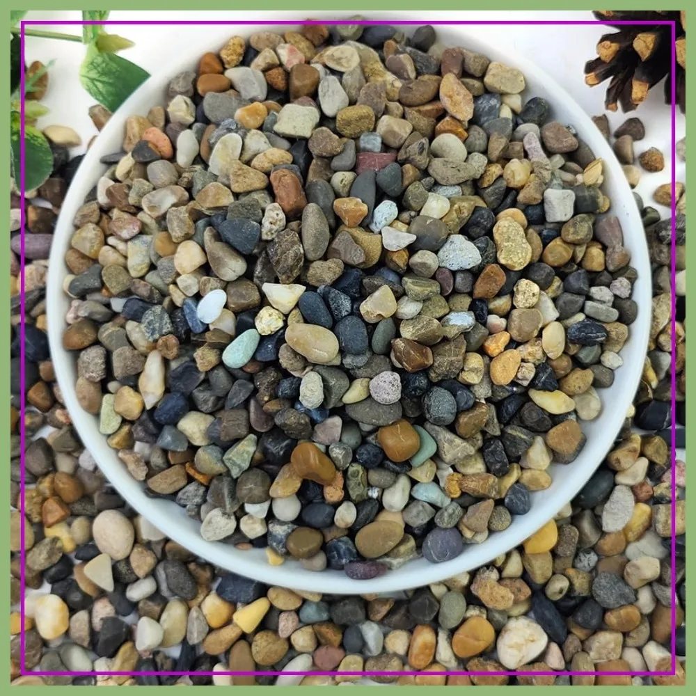 

5lbs Natural River Gravel for Aquarium, 1/4 Inch Fish Tank Rocks, Decorative Pebbles for Plants, Gardening, Landscaping