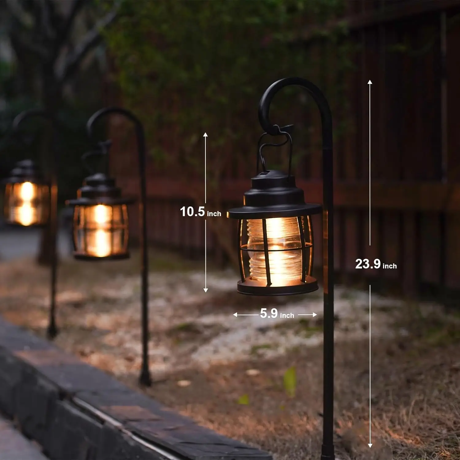 Luces de paisaje para exteriores, Kits de iluminación de paisaje de bajo voltaje 6PK, 1,1 W, 32 lúmenes, 2900K, camino de Metal blanco cálido