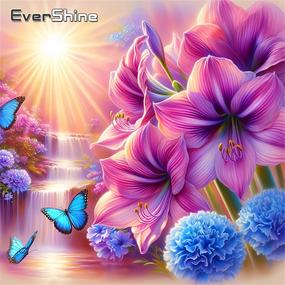 Evershine Diamond Embroidery Lily Flower Full Drill Mosaic H