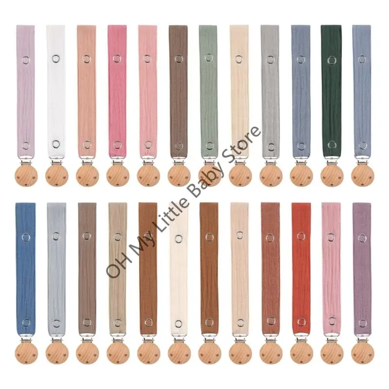 

M76C Cotton Pacifier Holder Clip Chain Secure Drop Prevention for Baby Soother