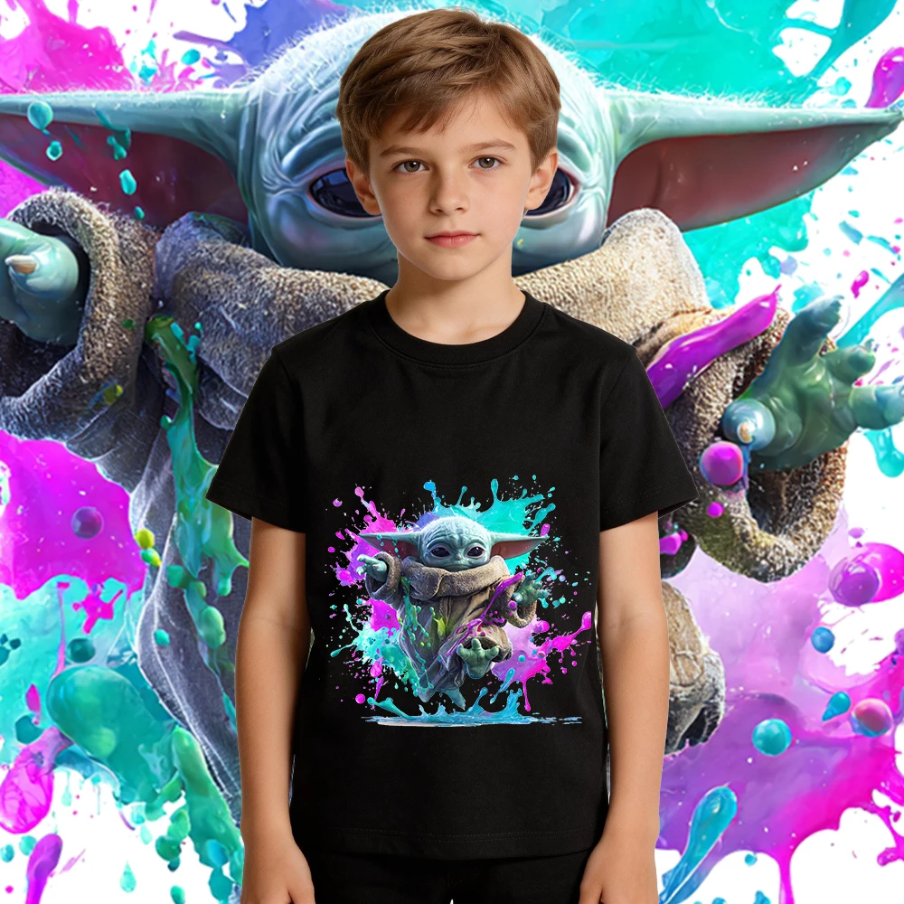 camiseta-infantil-de-algodao-com-estampa-star-wars-yoda-casual-manga-curta-para-meninos-e-meninas-top-de-verao