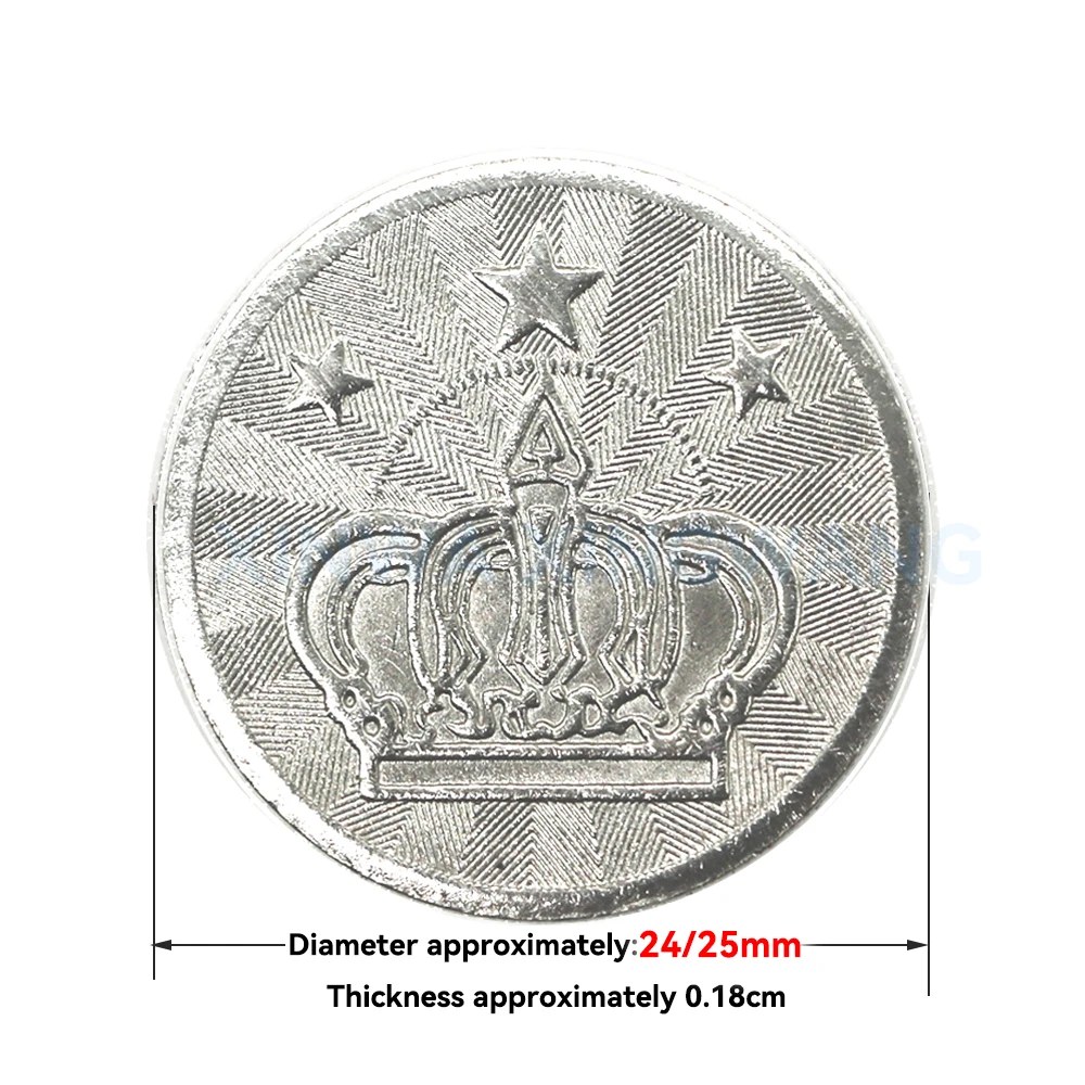 100 sztuk monety żetony ze stali nierdzewnej zbieraj medale do gry zręcznościowej żuraw pazur automat sprzedający myjnia samochodowa części Pinball