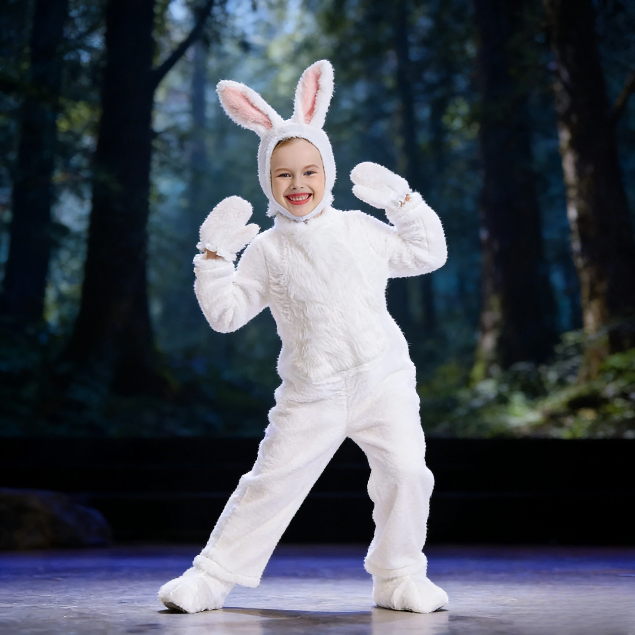 

Детский милый плюшевый костюм кролика для выступлений на сцене, пижама для мальчиков и девочек