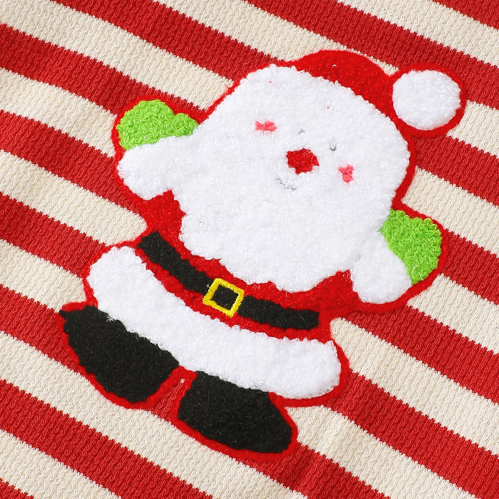 Weihnachten besticktes Muster Baby Strampler mit Trägern Urlaub Baby Body Säuglingskleidung Festliches Baby Outfit – Detail 5